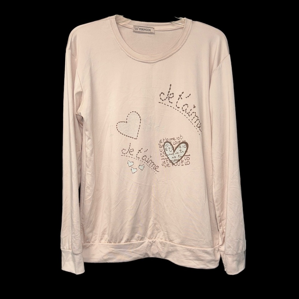 Mini Moon Women’s Long Sleeve Shirt Size Large